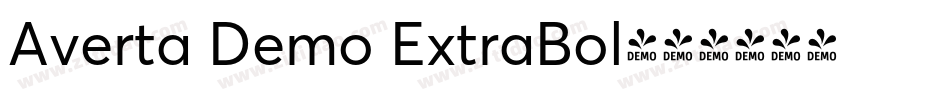 Averta Demo ExtraBol字体转换